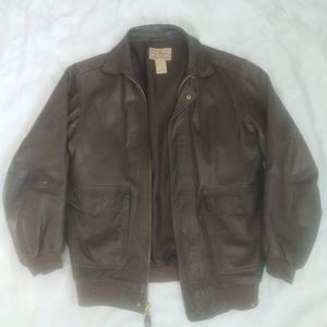 L.L. Bean Vintage Leather Bomber Jacket